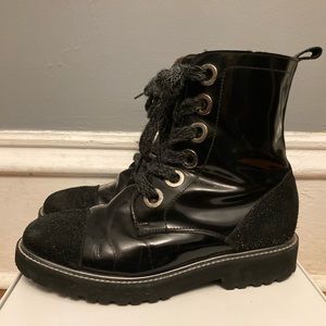 PERTINI Black Boots, size 38 (US8)